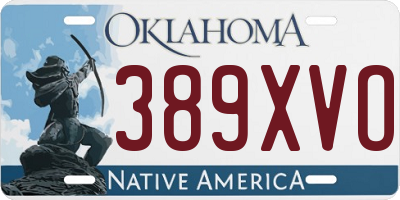 OK license plate 389XVO
