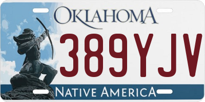 OK license plate 389YJV