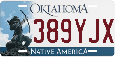 OK license plate 389YJX