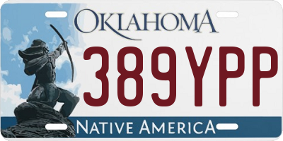 OK license plate 389YPP