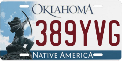 OK license plate 389YVG