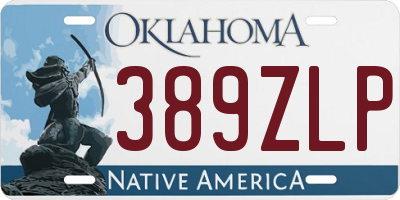 OK license plate 389ZLP