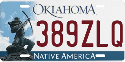 OK license plate 389ZLQ