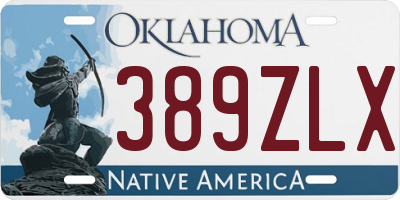 OK license plate 389ZLX