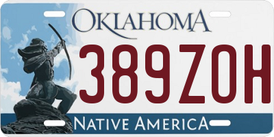 OK license plate 389ZOH