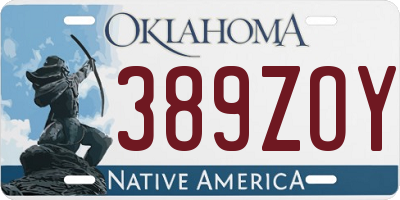 OK license plate 389ZOY