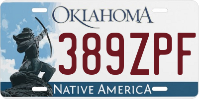 OK license plate 389ZPF
