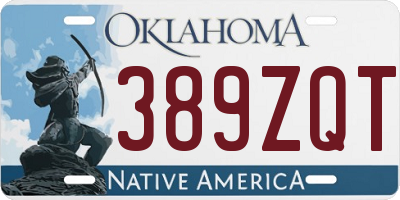 OK license plate 389ZQT
