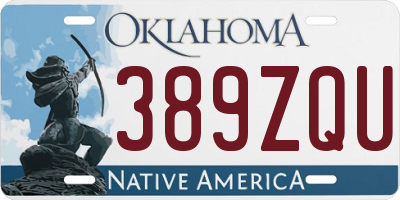 OK license plate 389ZQU