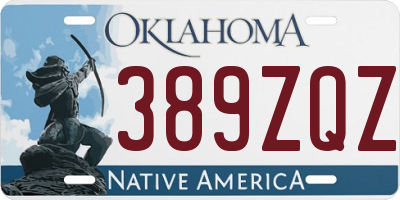 OK license plate 389ZQZ