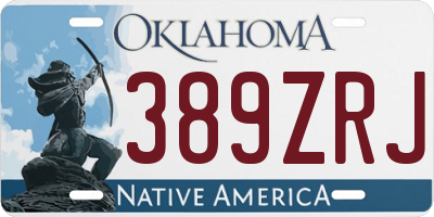 OK license plate 389ZRJ