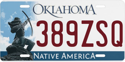 OK license plate 389ZSQ