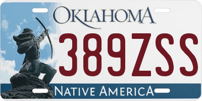 OK license plate 389ZSS