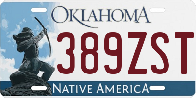 OK license plate 389ZST