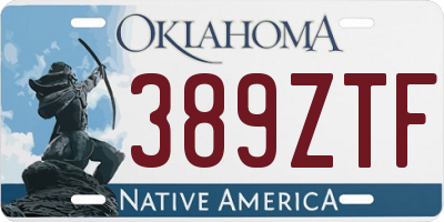 OK license plate 389ZTF