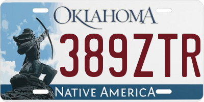 OK license plate 389ZTR