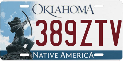 OK license plate 389ZTV