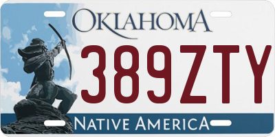 OK license plate 389ZTY