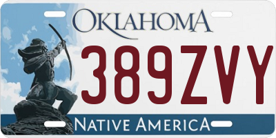 OK license plate 389ZVY