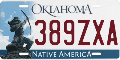 OK license plate 389ZXA