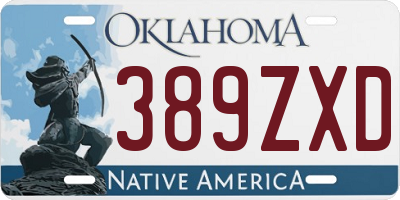 OK license plate 389ZXD