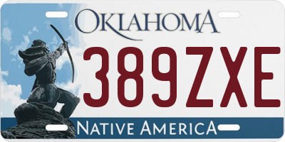 OK license plate 389ZXE