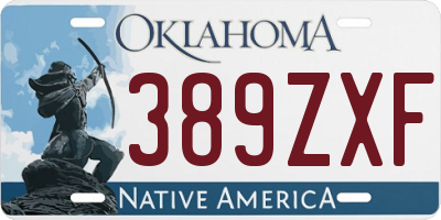 OK license plate 389ZXF