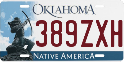 OK license plate 389ZXH