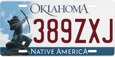 OK license plate 389ZXJ