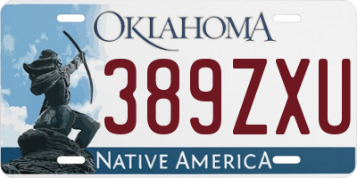 OK license plate 389ZXU