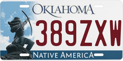 OK license plate 389ZXW