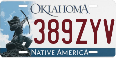 OK license plate 389ZYV