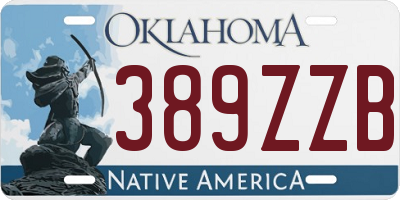 OK license plate 389ZZB