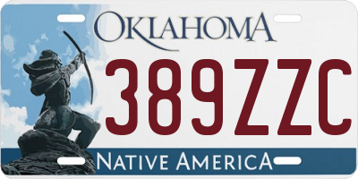 OK license plate 389ZZC