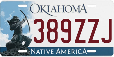 OK license plate 389ZZJ