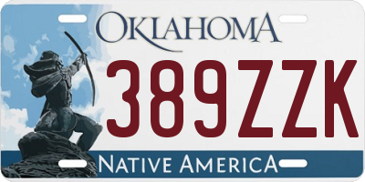 OK license plate 389ZZK