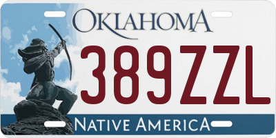 OK license plate 389ZZL