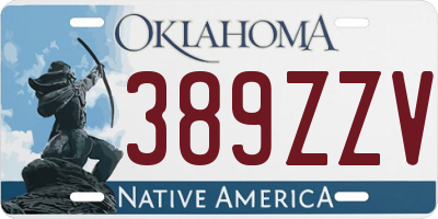 OK license plate 389ZZV