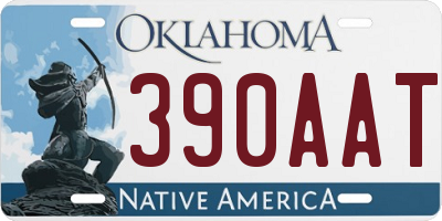 OK license plate 390AAT