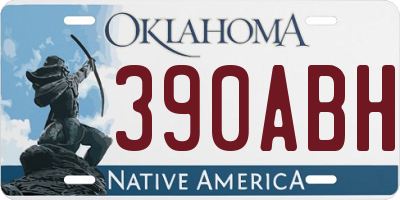 OK license plate 390ABH