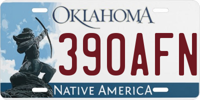 OK license plate 390AFN