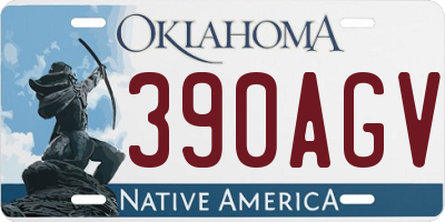 OK license plate 390AGV