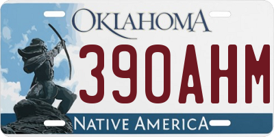 OK license plate 390AHM