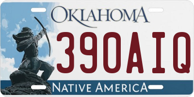 OK license plate 390AIQ