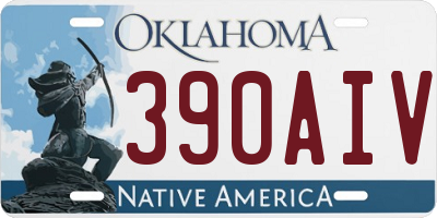 OK license plate 390AIV