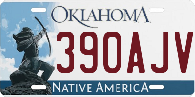 OK license plate 390AJV