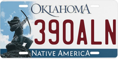 OK license plate 390ALN