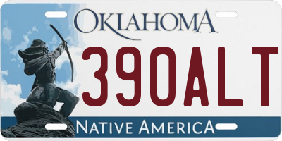 OK license plate 390ALT