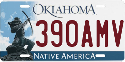 OK license plate 390AMV