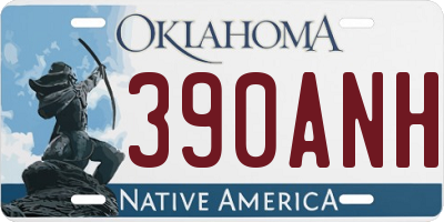 OK license plate 390ANH